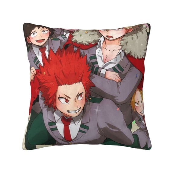 My Hero Academia Throw Pillow Covers, Anime Pillow Cases, Cushion Covers 18 X 18 Inch Square Pillow Protectors For Sofa Couch Bedroom Car Chair Home Decor
