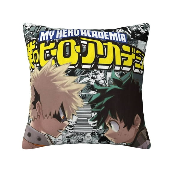 My Hero Academia Throw Pillow Covers, Anime Pillow Cases, Cushion Covers 18 X 18 Inch Square Pillow Protectors For Sofa Couch Bedroom Car Chair Home Decor