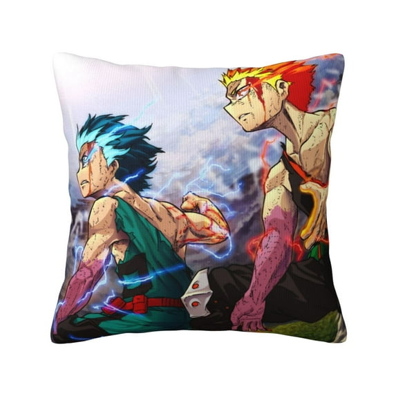 My Hero Academia Throw Pillow Covers, Anime Pillow Cases, Cushion Covers 18 X 18 Inch Square Pillow Protectors For Sofa Couch Bedroom Car Chair Home Decor