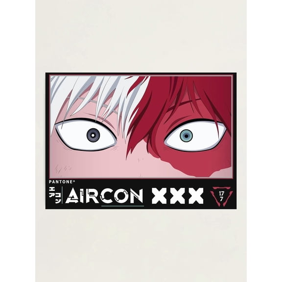 My Hero Academia Todoroki Shoto - AirCon Anime Eyes Japanese Cozy Anime Style Poster Unframed Size 24''x36'' GooGate