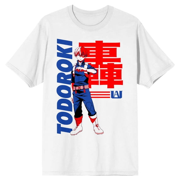 My Hero Academia Todoroki UA Student Men's White T-shirt-3XL