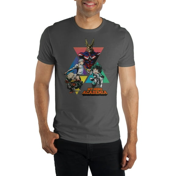 My Hero Academia Triangles Grey T-Shirt-S
