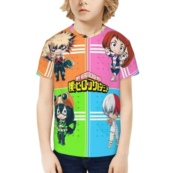 My Hero Academia Tsuyu Asui Kids T-Shirt 3d Printed Graphic T-Shirts Boys And Girls Short Sleeve Shirts For Youth Kids X-Small