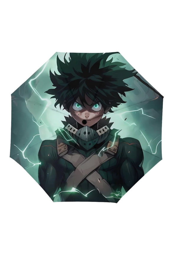 My-Hero-Academia Umbrella, Automatic Folding Travel Umbrella Portable for Outdoor Waterproof Windproof UV Protection