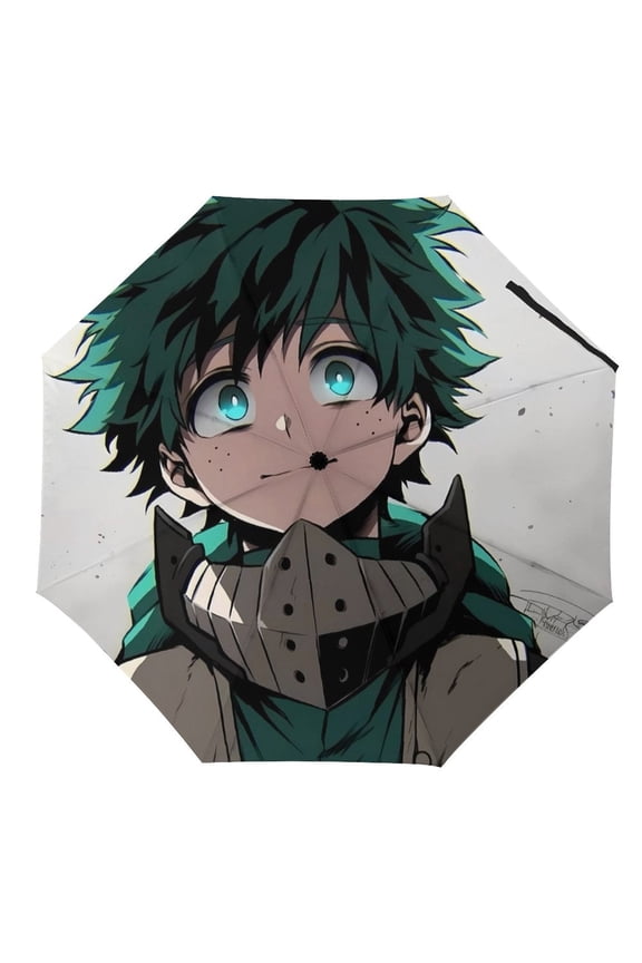 My-Hero-Academia Umbrella, Automatic Folding Travel Umbrella Portable for Outdoor Waterproof Windproof UV Protection