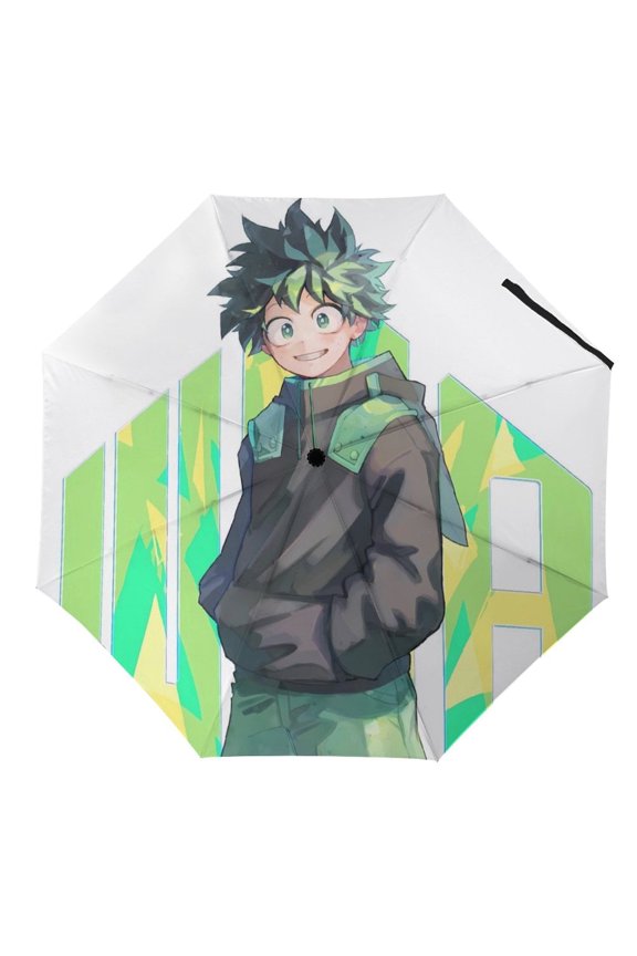 My-Hero-Academia Umbrella, Automatic Folding Travel Umbrella Portable for Outdoor Waterproof Windproof UV Protection