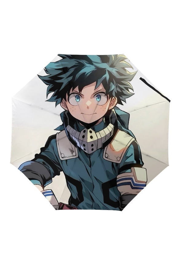 My-Hero-Academia Umbrella, Automatic Folding Travel Umbrella Portable for Outdoor Waterproof Windproof UV Protection