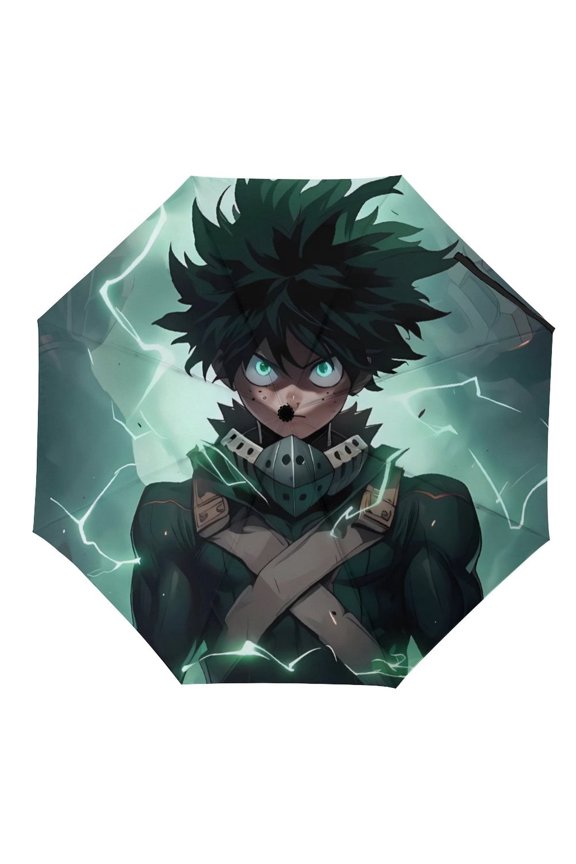 My-Hero-Academia Umbrella, Automatic Folding Travel Umbrella Portable for Outdoor Waterproof Windproof UV Protection