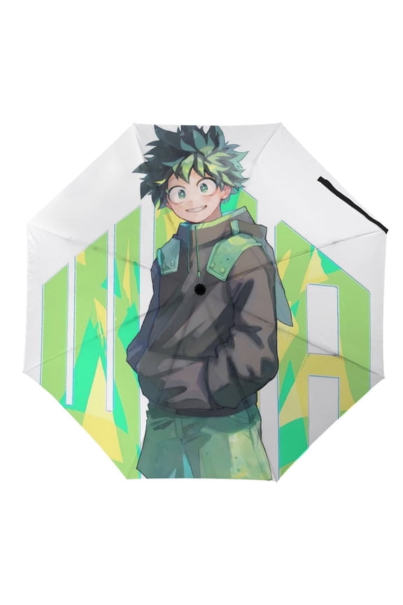 My-Hero-Academia Umbrella, Automatic Folding Travel Umbrella Portable for Outdoor Waterproof Windproof UV Protection