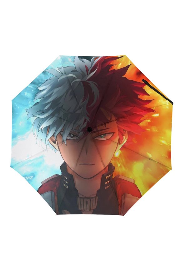 My-Hero-Academia Umbrella, Automatic Folding Travel Umbrella Portable for Outdoor Waterproof Windproof UV Protection