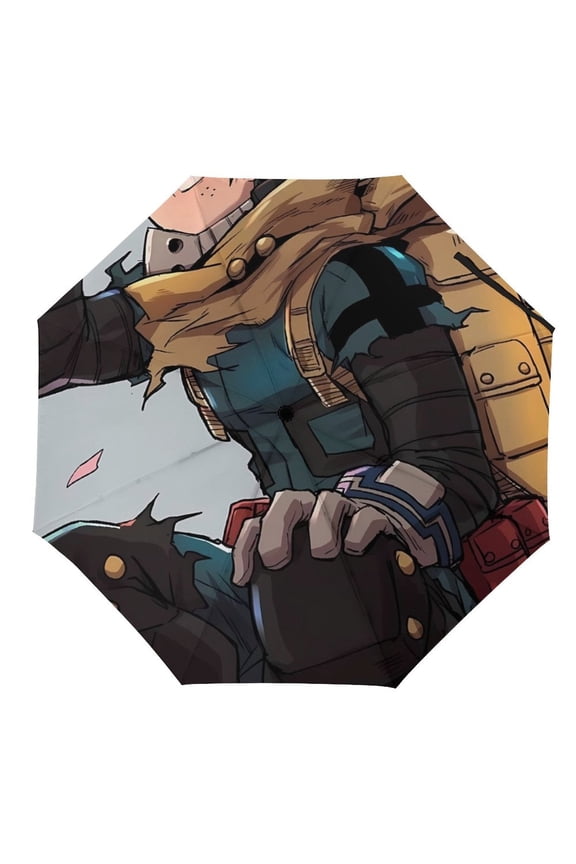 My-Hero-Academia Umbrella, Automatic Folding Travel Umbrella Portable for Outdoor Waterproof Windproof UV Protection