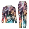thumbnail image 1 of My Hero Academia Unisex Adult Sweatsuits Hoodie & Sweatpants Long Sleeve Hooded Sweatshirt Matching Joggers Tracksuit Sets M, 1 of 9
