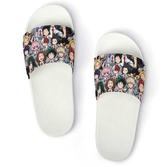 My Hero Academia Unisex Slippers Summer Beach Slippers Casual Non Slip Comfortable Slide Sandals Home Slippers For Men Women