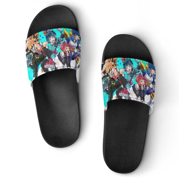 My Hero Academia Unisex Slippers Summer Beach Slippers Casual Non Slip Comfortable Slide Sandals Home Slippers For Men Women