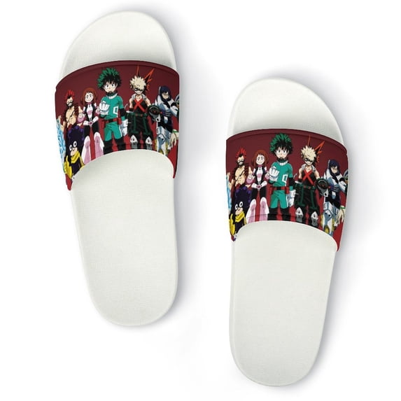 My Hero Academia Unisex Slippers Summer Beach Slippers Casual Non Slip Comfortable Slide Sandals Home Slippers For Men Women