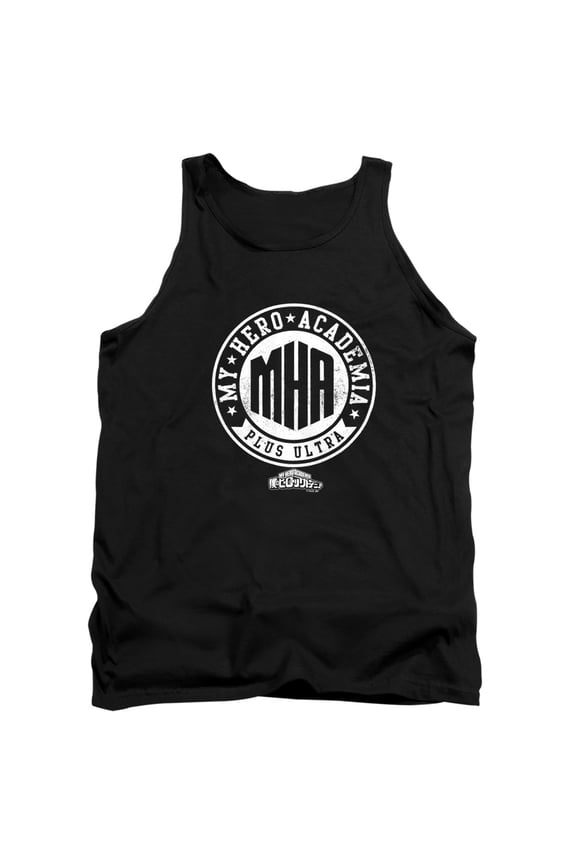 Vintage MHA Plus Ultra Badge Unisex Adult Tank Top, Black, Large