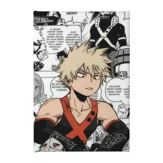My Hero Academia Wall Art Canvas Posters, Anime Poster 11.8*7.8 Inch, Wall Artwork Decor For Dorm Home Bedroom Living Room Office Kitchen Farmhouse Decoration