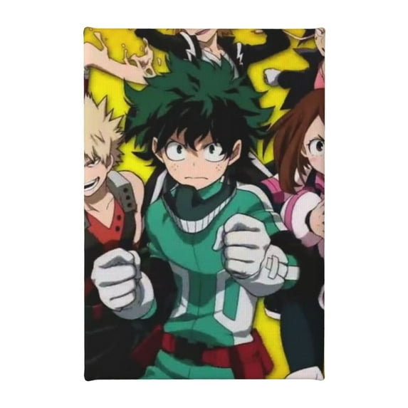 My Hero Academia Wall Art Canvas Posters, Anime Poster 11.8*7.8 Inch, Wall Artwork Decor For Dorm Home Bedroom Living Room Office Kitchen Farmhouse Decoration
