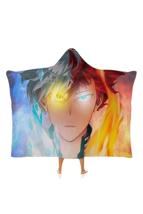My Hero Academia Wearable Blanket Cloak Arctic Velvet Hooded Blanket Soft Fuzzy Hoodie Blanket Cape for Adults Kids 40"x50"