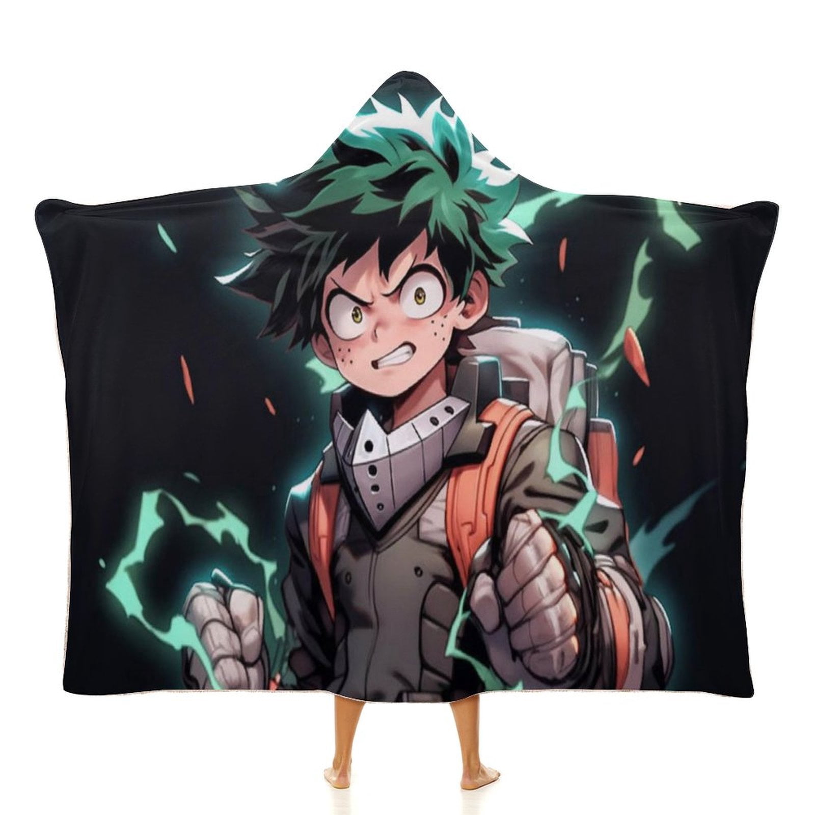 My Hero Academia Wearable Blanket Cloak Arctic Velvet Hooded Blanket Soft Fuzzy Hoodie Blanket Cape for Adults Kids 40"x50"