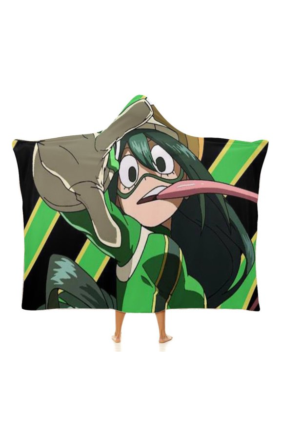 My Hero Academia Wearable Blanket Cloak Arctic Velvet Hooded Blanket Soft Fuzzy Hoodie Blanket Cape for Adults Kids 40"x50"
