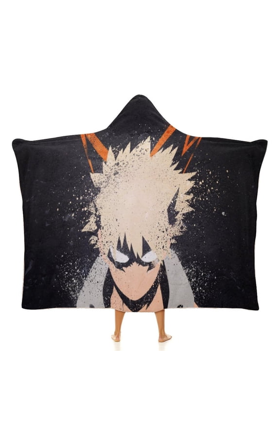 My Hero Academia Wearable Blanket Cloak Arctic Velvet Hooded Blanket Soft Fuzzy Hoodie Blanket Cape for Adults Kids 40"x50"