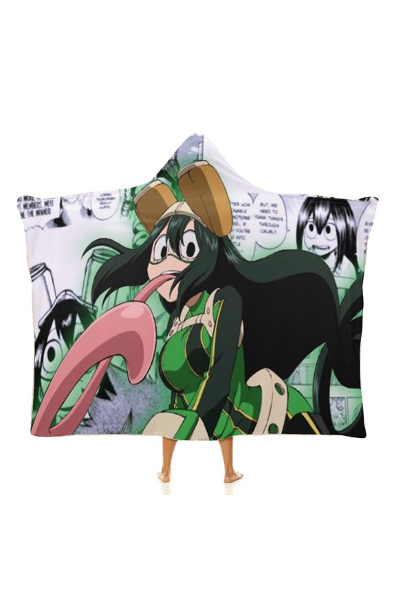 My Hero Academia Wearable Blanket Cloak Arctic Velvet Hooded Blanket Soft Fuzzy Hoodie Blanket Cape for Adults Kids 40"x50"
