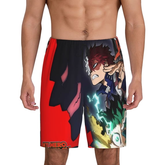 My Hero Academia You Are Next Men's Short Pajama Pants Lightweight Daily Lounge Shorts Bottoms Sleepwear Cozy Soft Home Pajama Pants Shorts