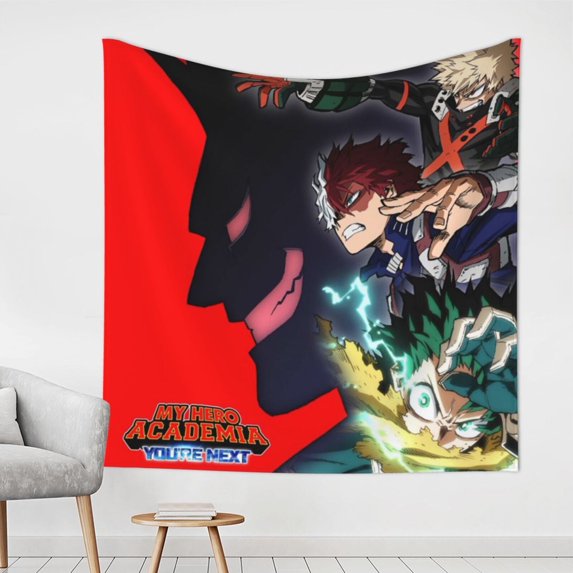 My Hero Academia You Are Next Tapestry Luxury Wall Hanging Tapestries Decor For Bedroom Living Room Dormitory Mural Blanket 59x59in
