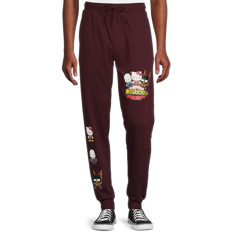 My Hero Academia and Hello Kitty Men s Graphic Jogger Pants Walmart