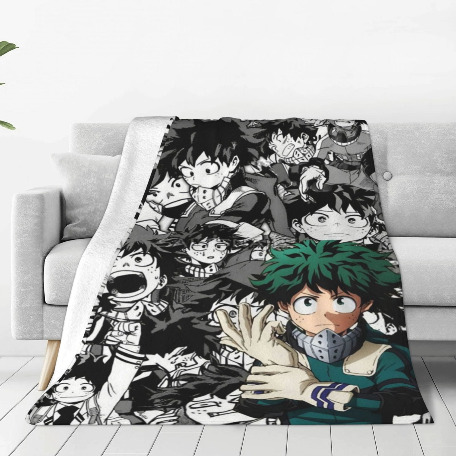 My Hero Academia izuku midoriya Anime Collage Blanket Soft Cozy Fleece