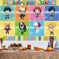 thumbnail image 1 of My Hero Academic Backdrop Banner Party Supplies Post Birthday Decorations Background for Photography Taspestry, 1 of 4
