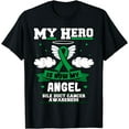 thumbnail image 1 of My Hero Is Now My Angel Bile Duct Cancer Awareness Fighter T-Shirt, 1 of 4