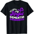 thumbnail image 1 of My Hero Is Now My Angel Dementia Awareness Ribbon T-Shirt, 1 of 4