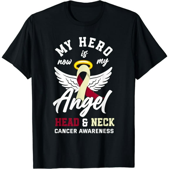 My Hero Is Now My Angel Oral, Head & Neck Cancer Awareness T-Shirt