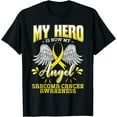 thumbnail image 1 of My Hero Is Now My Angel Sarcoma Cancer Awareness Warrior T-Shirt, 1 of 4