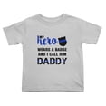 thumbnail image 1 of My Hero Wears A Badge I Call Him Daddy Cute Toddler T-Shirts for Boys Girls (Gray, Youth L), 1 of 5