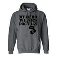 thumbnail image 1 of My Hero Wears Dog Tags - Army Hooded Sweatshirt, 1 of 3