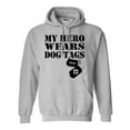 thumbnail image 1 of My Hero Wears Dog Tags - Army Hooded Sweatshirt, 1 of 3