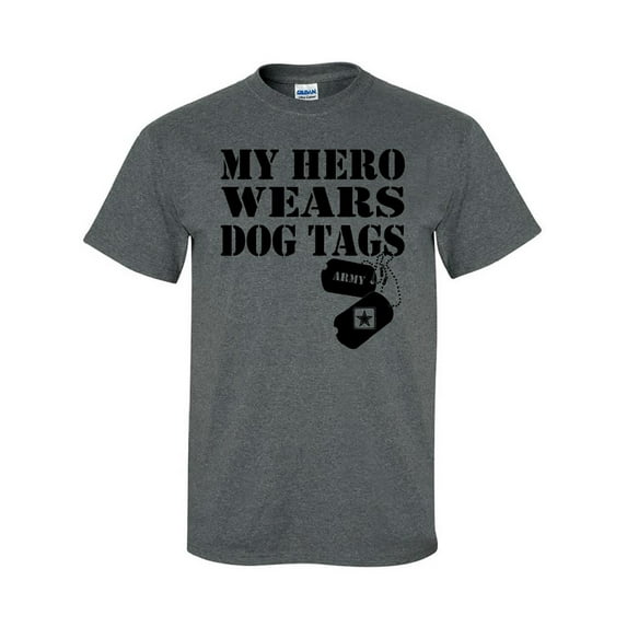 My Hero Wears Dog Tags -Army Short Sleeve T-Shirt