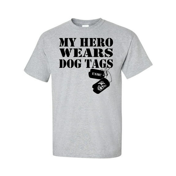 My Hero Wears Dog Tags - USMC Short Sleeve T-Shirt
