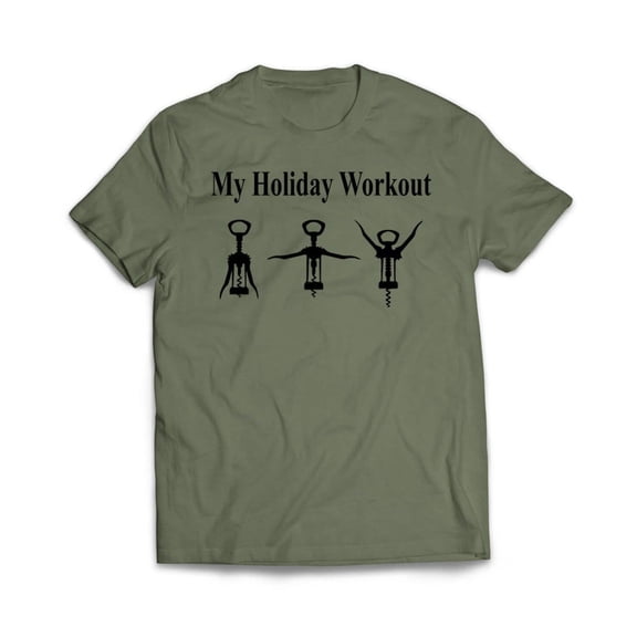 My Holiday Workout Plan, Wine Opener T-Shirt