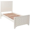 thumbnail image 1 of My Home Furnishings Amanda Engineered Hard Wood Twin Panel Bed in Creamy White, 1 of 1