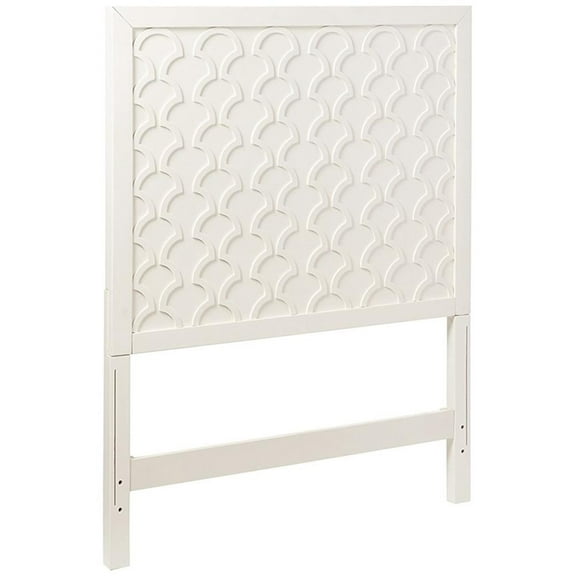 My Home Furnishings Amanda Twin Panel Headboard in Creamy White