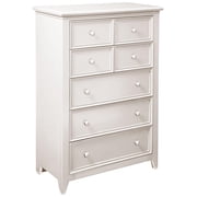 My Home Furnishings Bailey Wood 5-Drawer Chest in Bright White