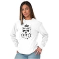 thumbnail image 1 of My Home My Castle Royalty King Queen Women Plus Size Long Sleeve Graphic Tee Brisco Brands 3X, 1 of 5