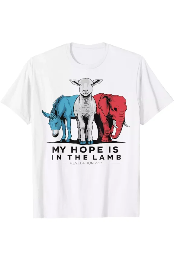 My Hope Is in the Lamb Christian Faith Uplifting Quote Art Unisex T-Shirt up to size 5XL