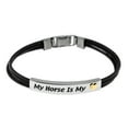 thumbnail image 1 of My Horse Is My Heart Engraved Leather Bracelet for Horse Lovers, 1 of 5