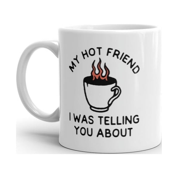 My Hot Friend I Was Telling You About Mug Funny Sarcastic Fire Coffee Graphic Novelty Cup - 11oz