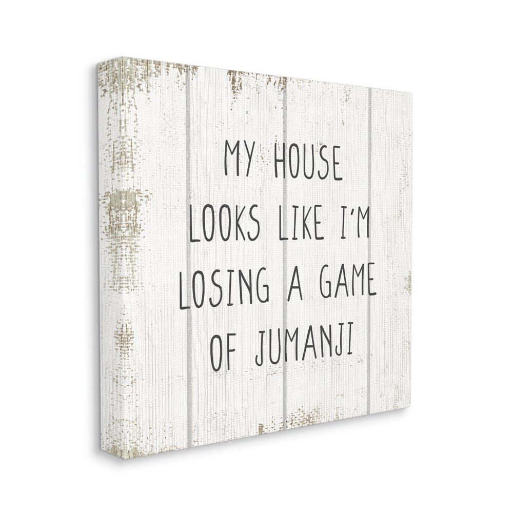 White Canvas Motivational Quote Wall Art, 17x17